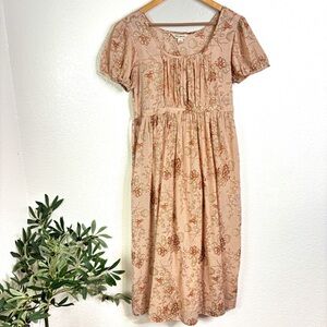 APRIL CORNELL Cottagecore Floral Prairie Midi Dress Size XXS